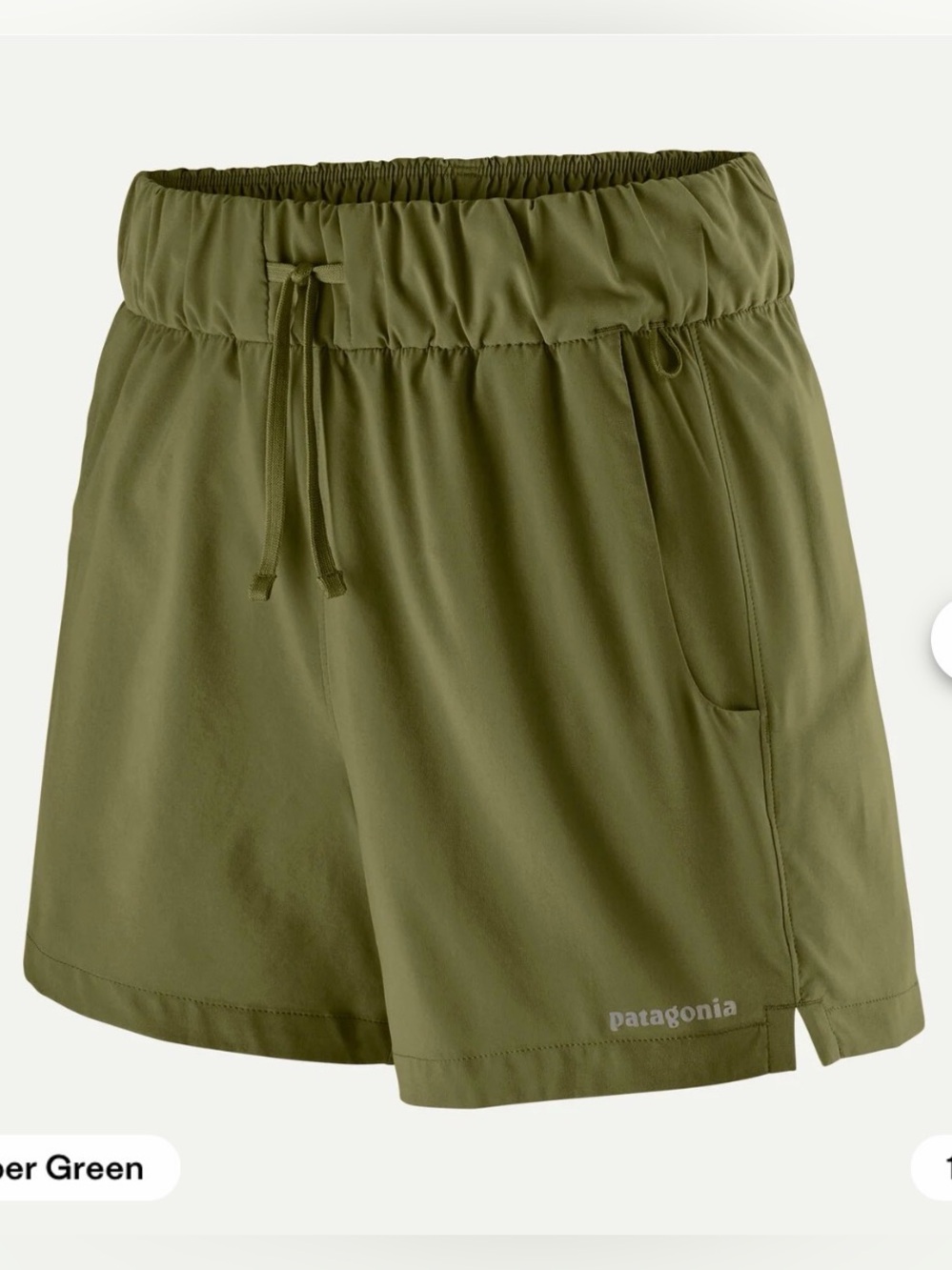 Patagonia Women’s Terrebonne Hiking Gorpcore Shorts -  Olive Green